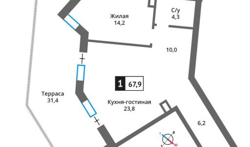 Квартира в ЖК Отрада на Реке