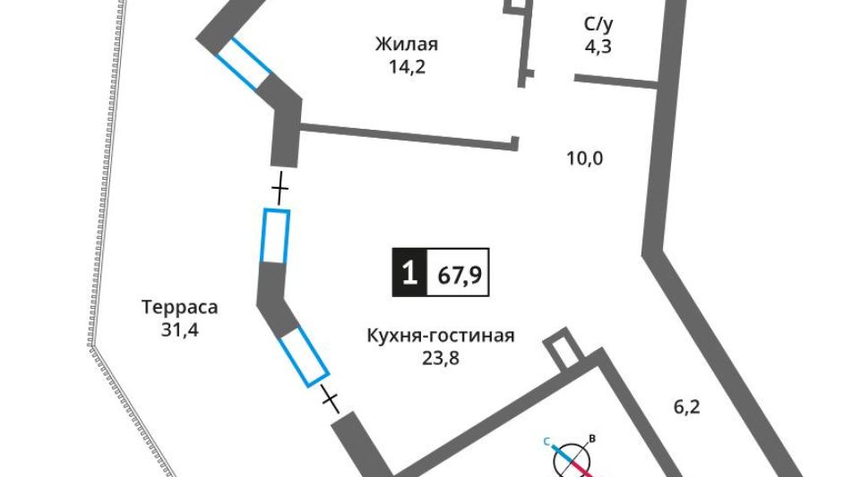 Квартира в ЖК Отрада на Реке