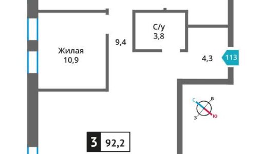 Квартира в ЖК Отрада на Реке