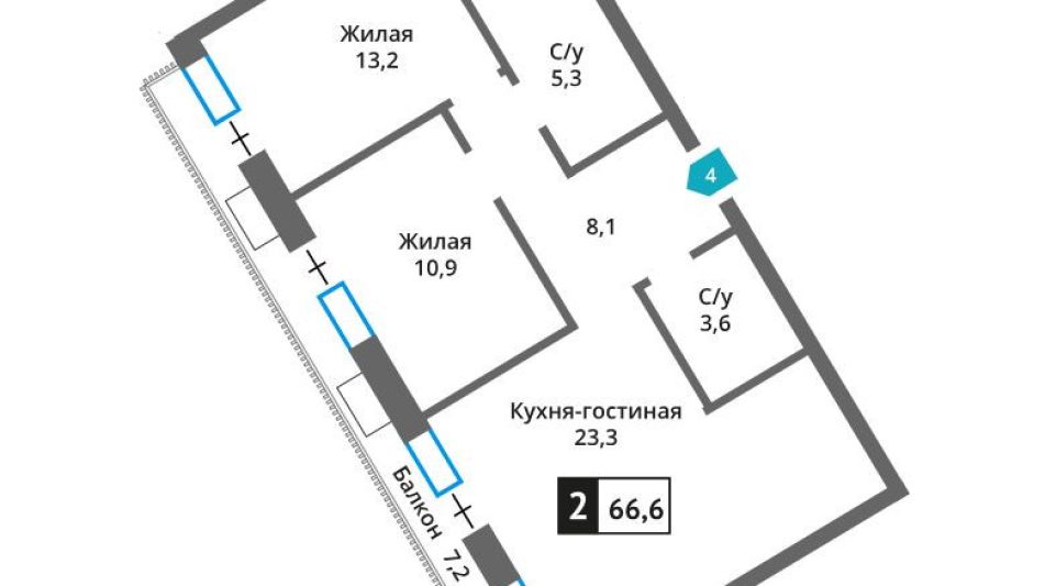 Квартира в ЖК Отрада на Реке