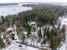 Участок с лесом и причалом у воды