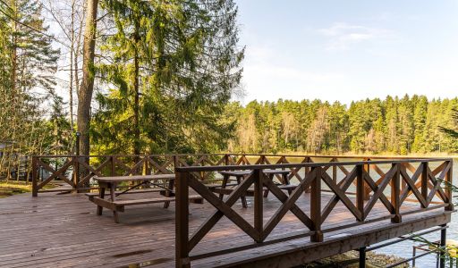 Дом из бруса у воды в КП Айвери