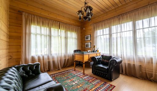 Стильный дом из бруса в Фокс Хилс