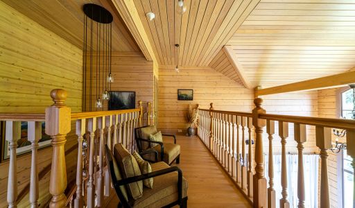 Стильный дом из бруса в Фокс Хилс