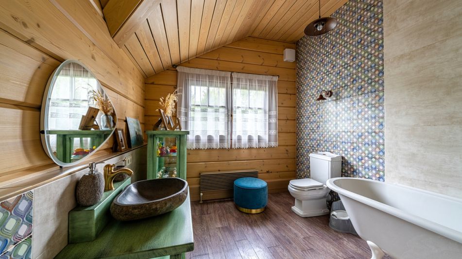 Стильный дом из бруса в Фокс Хилс