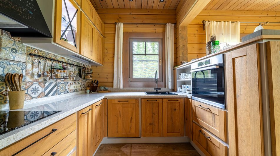 Стильный дом из бруса в Фокс Хилс