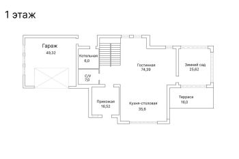 Дом под отделку в КП Президент