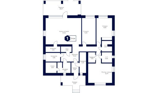 Одноэтажный дом в ЖК «Мечта»