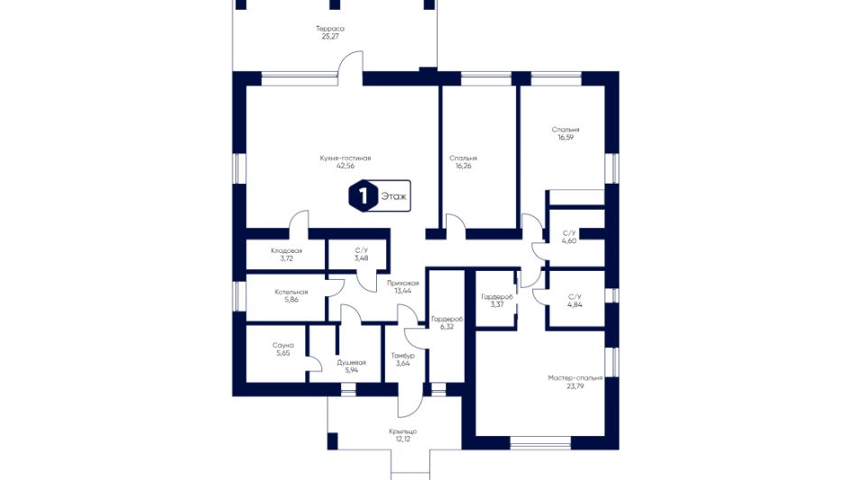 Одноэтажный дом в ЖК «Мечта»
