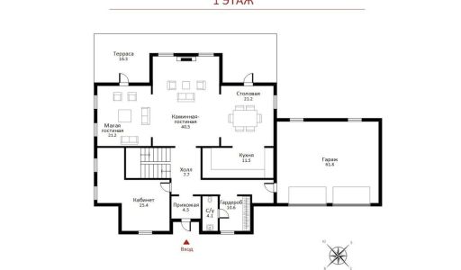 Дом в современном стиле в Ивакино