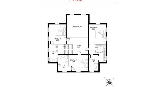 Дом в современном стиле в Ивакино